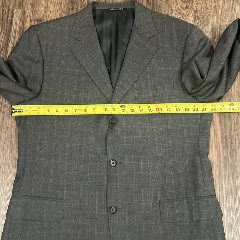 CANALI Fodera Gray Plaid Check Wool Blazer Sport Coat Jacket - EU 52 / US 42 L